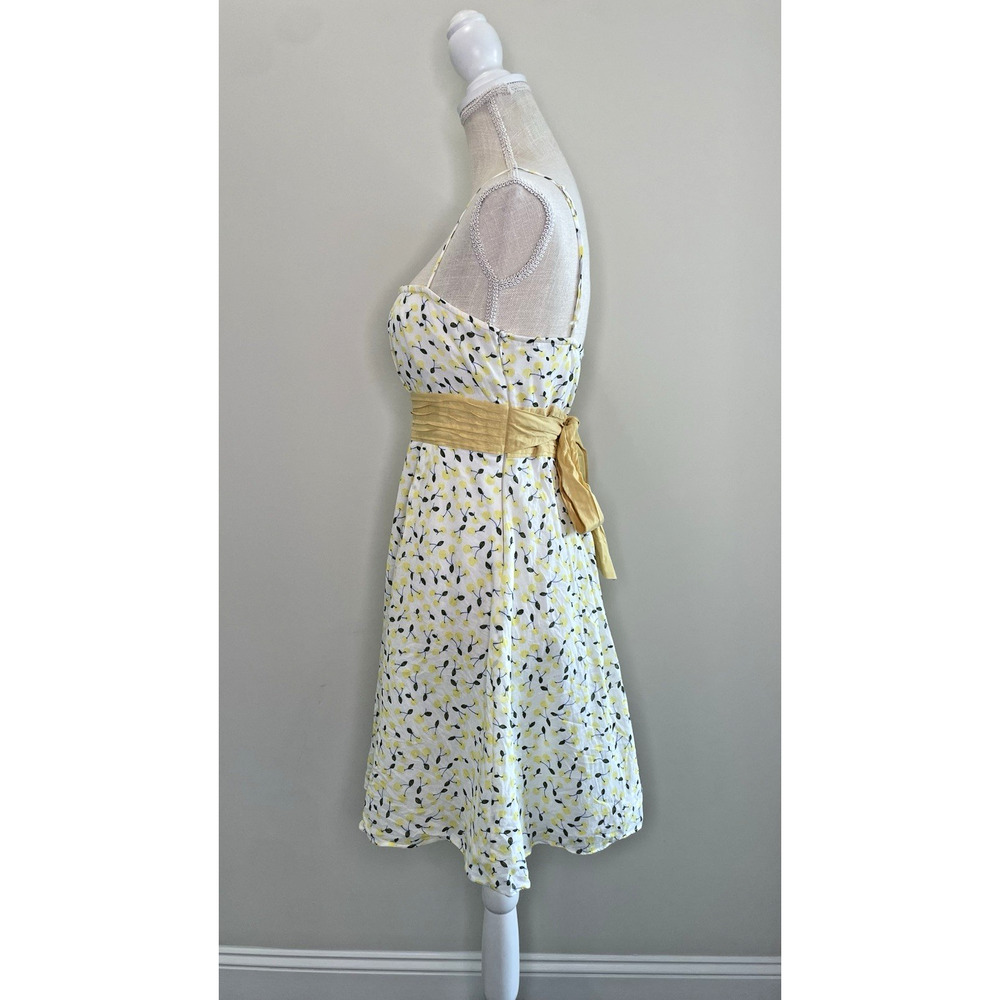 Katia Mini Babydoll Dress Cherry Sundress Y2K Cocktail Prom Yellow Coquette M - Picture 2 of 12